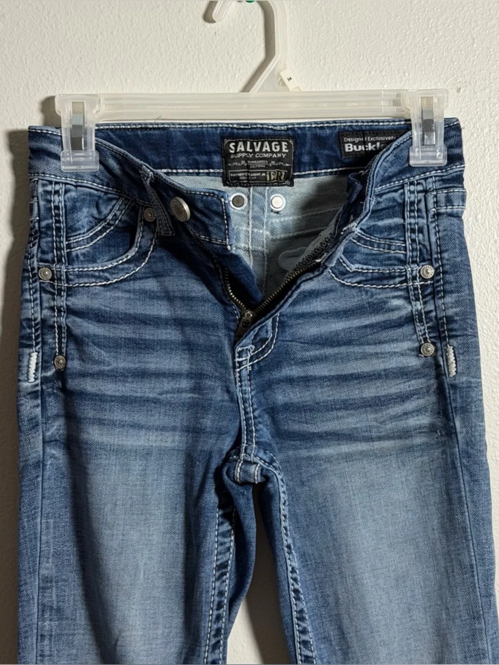 Salvage Boys Kids Denim Blue Mayhem Straight-Leg Jr Regular Fit Jeans size‎ 12
